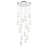 15-Light Chrome Chandelier With White Glass Pendants-355020297
