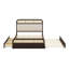 Lit plateforme en bois avec lit gigogne et 2 tiroirs