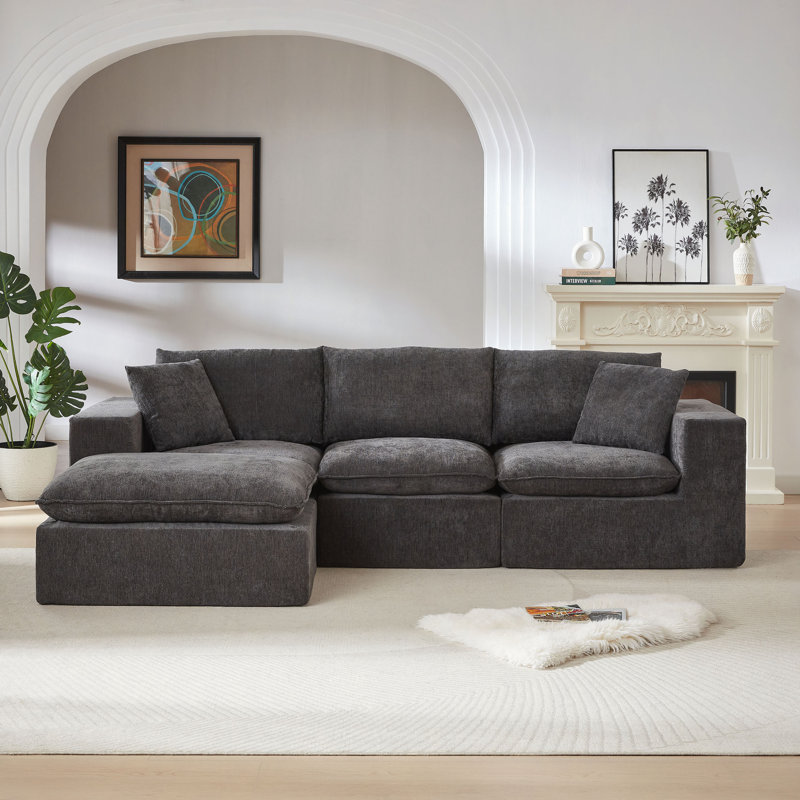Canapé en chenille nuage, librement combinable, adapté aux meubles de salon dans les maisons, les appartements et les bureaux