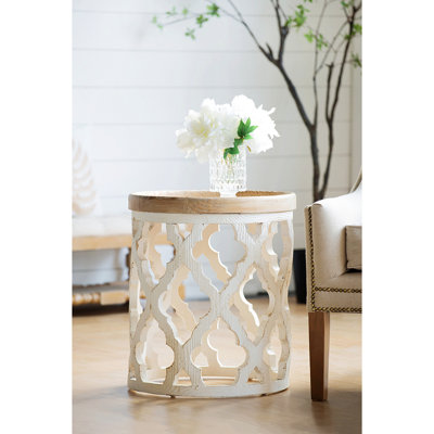 Schlenker Solid Wood Tray Top Frame End Table,Wood end table