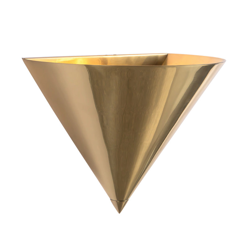 Versus 8-in Brass Wall Sconce, Brass