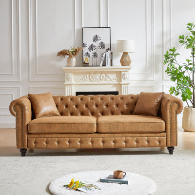 Canapé classique 85,5 po Chesterfield