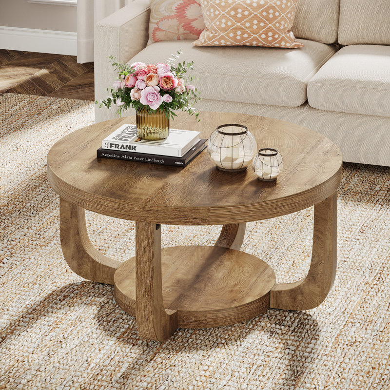 Coffee Table with Storage, Oak