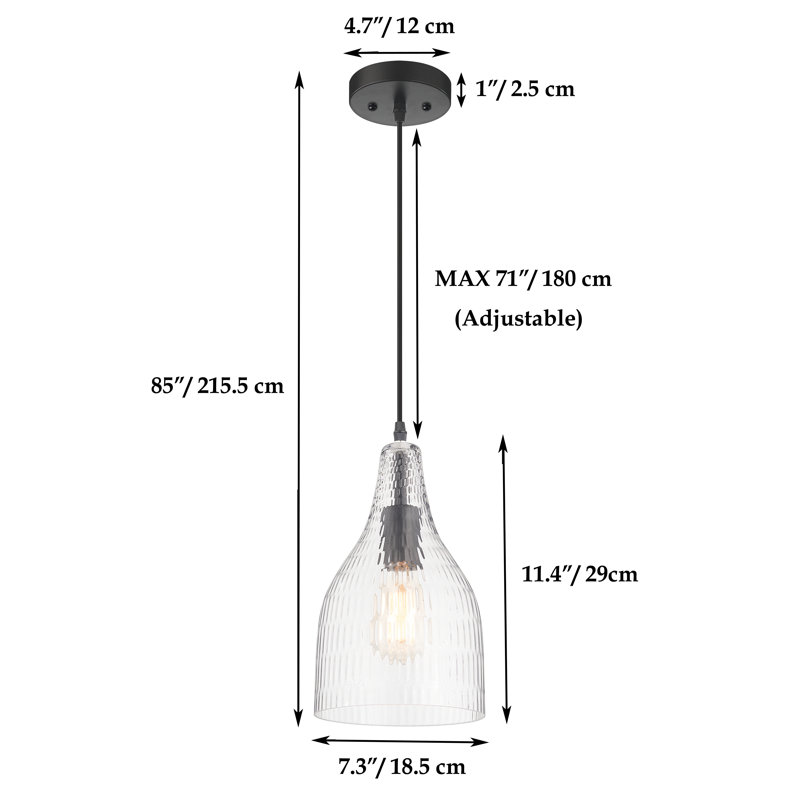 1 - Light Matte Black Single Pendant