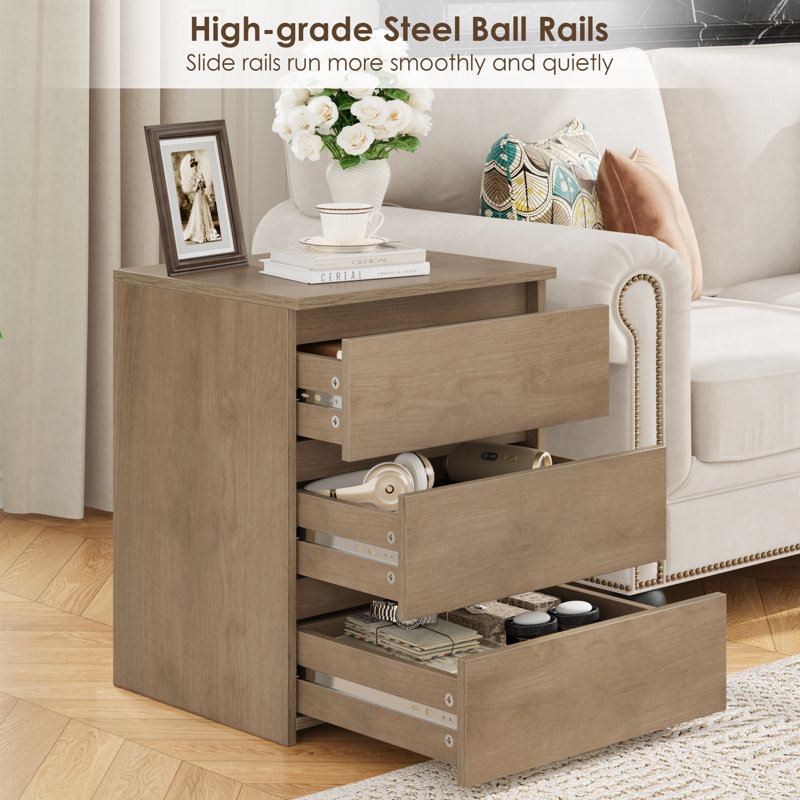 Arieyonna 17.7'' W Nightstand, Natural