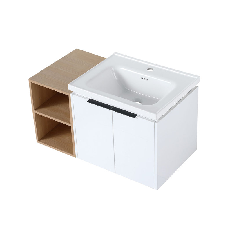 Meuble-lavabo simple 35,8 po avec dessus en céramique Niha