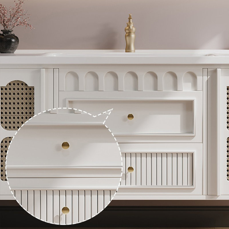 American retro style bathroom cabinet., White, 19.69" H x 47.64" W x 19.69" D