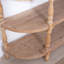 Console en bois avec garniture tissée à la main, 3 tablettes de rangement