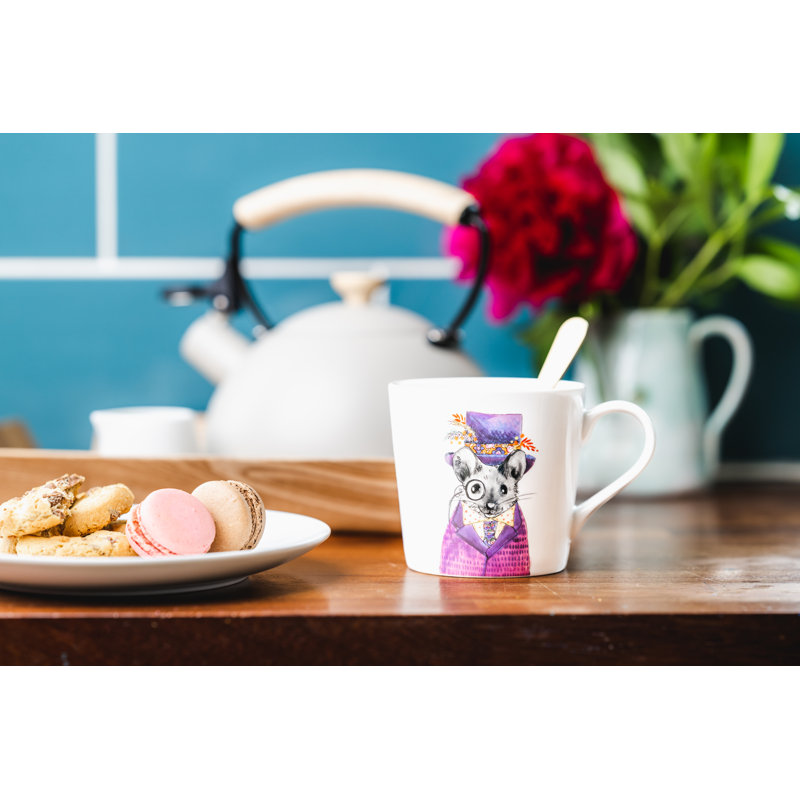 Mikasa x Tipperleyhill Mouse Print Fine China Mug, 380ml