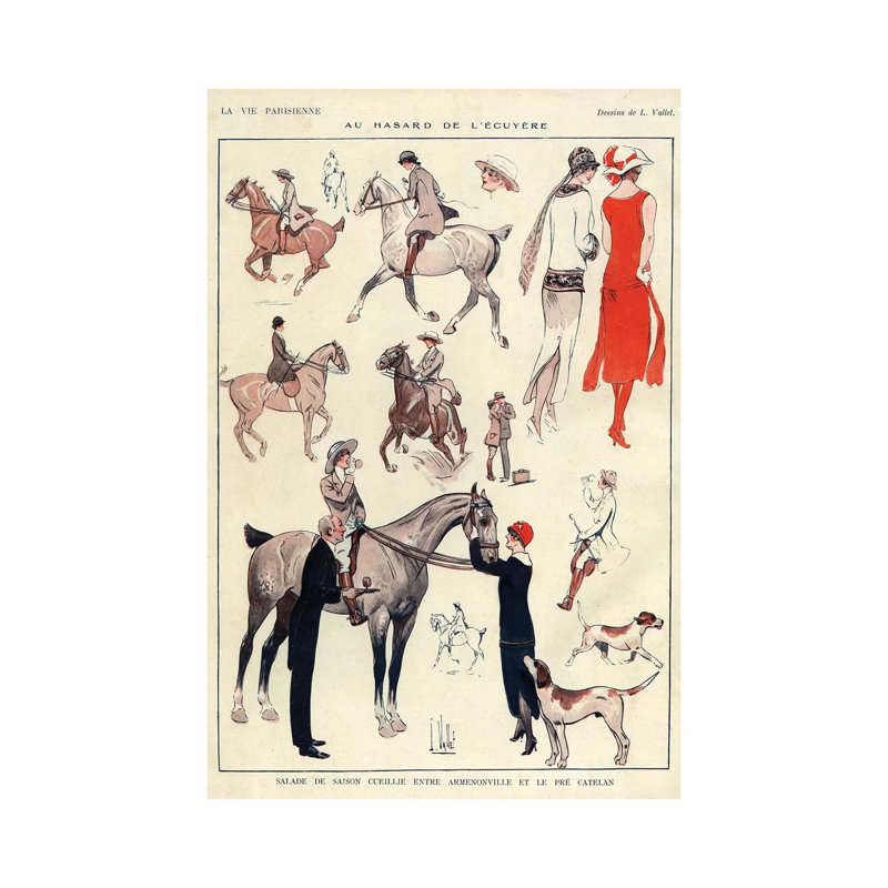 1920 La Vie Parisienne Magazine Plate by Louis Vallet - Gallery-Wrapped Canvas Giclée on Canvas, Canvas