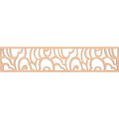 46 3/4"W x 10"H x 3/8"T Springfield Fretwork Moulding, Red Oak