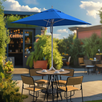 Parasol en aluminium blanc 6 pi