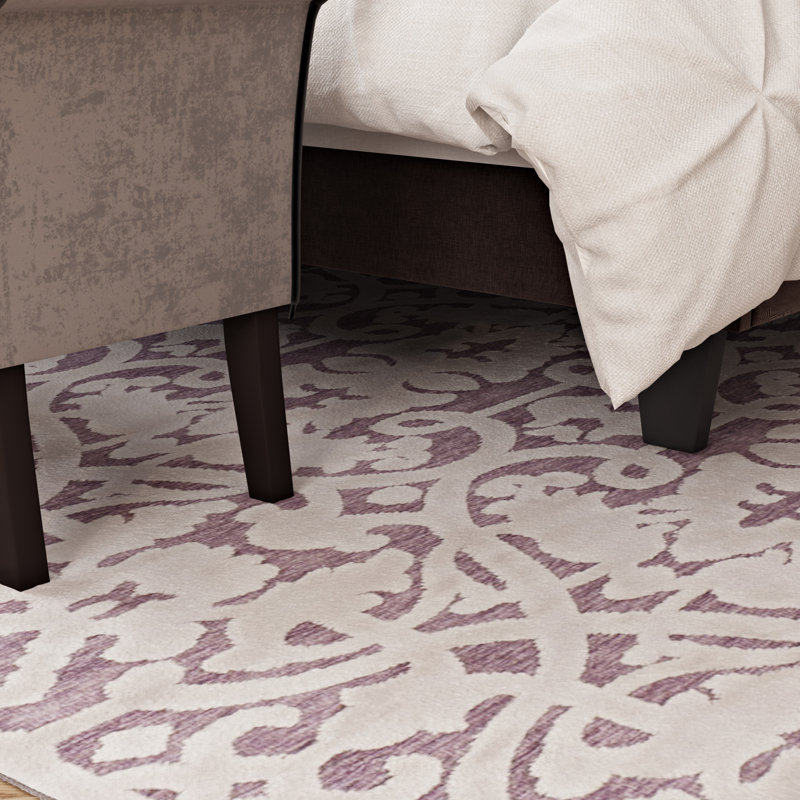 Tapis mauve/violet Bilboro, Rond 6 pi 7 po
