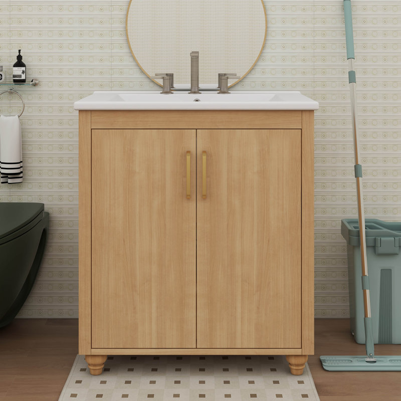 30 Inch Vanity Sink Combination With Space-Enhancing Cabinet Doors And Drawer