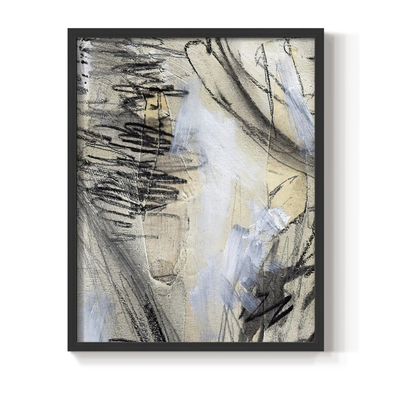 «Masked Notes VI», reproduction encadrée - bois massif, Noir, H 10 po x l 8 po
