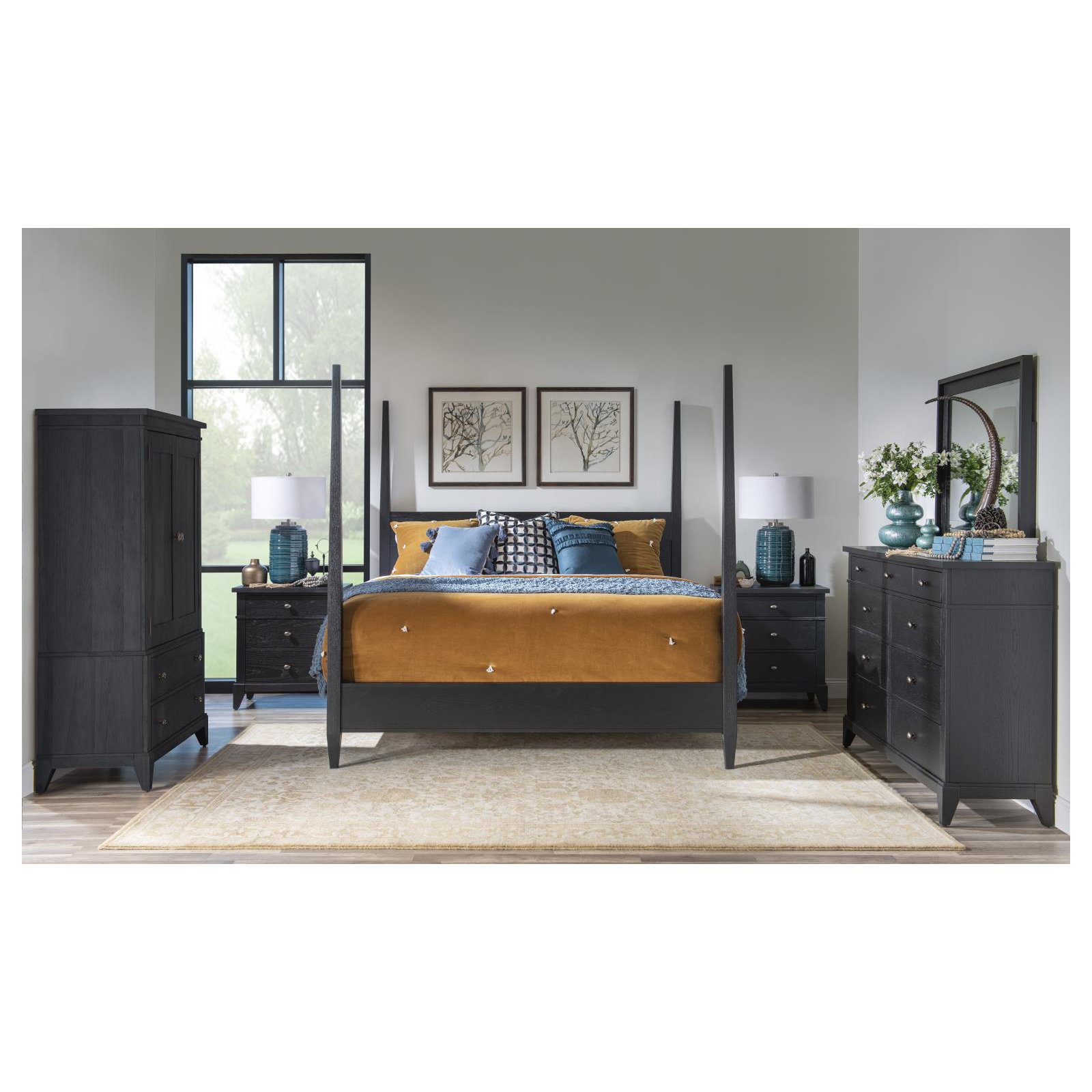 2 - Drawer Nightstand, Brown