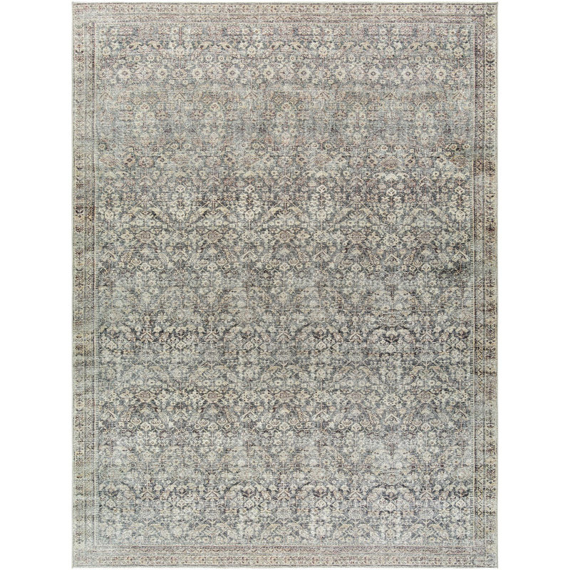 Galey Alix x Livabliss Collins Avenue IV Indoor Machine Woven Area Rug, Rectangle 9'1" x 12', Gray