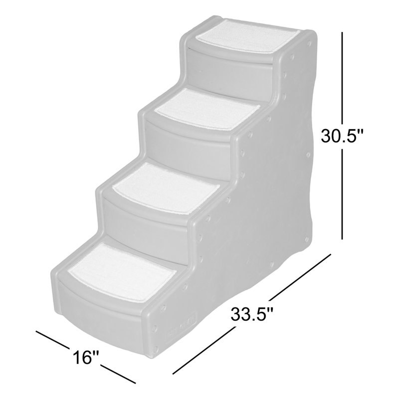 Easy Steps Stairs With 4 Steps, Chocolate