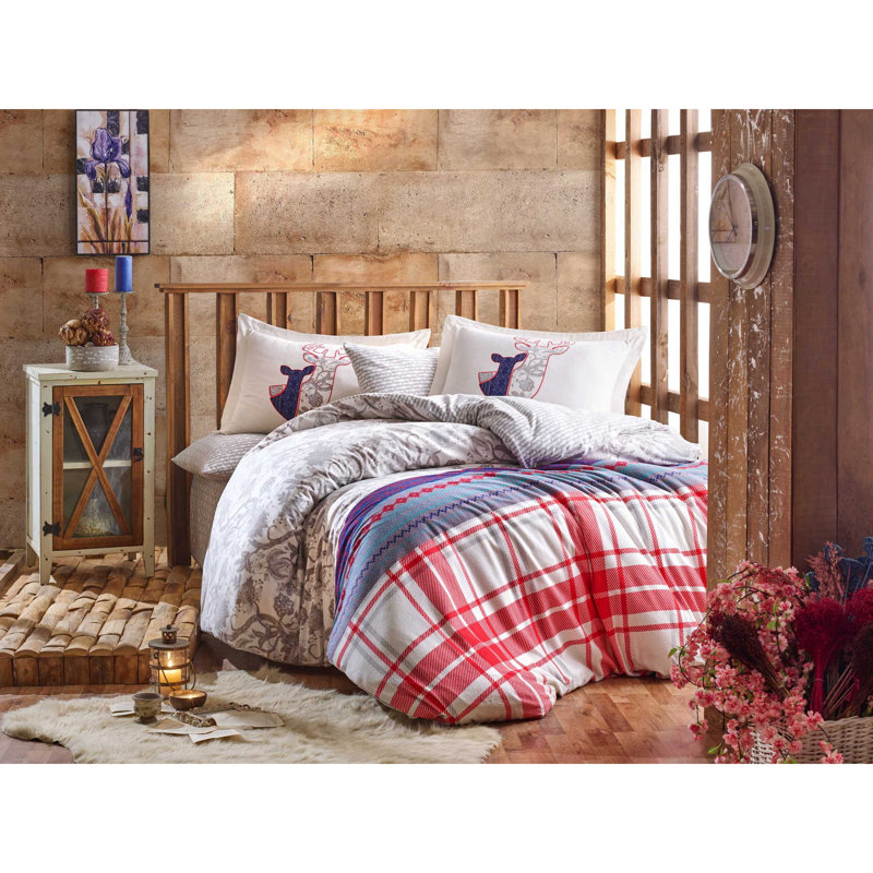 Ensemble de housse de couette 100% coton 3 pièces Marview, Housse de couette double TG + 2 pièces supplémen