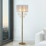 Lefferts 61'' Antique Satin Brass Traditional Floor Lamp