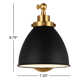 Single Light Steel Dimmable Armed Sconce