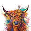 Prudence Highland Cow Painting - Wrapped Canvas Art Prints from Sarah Taylor Art-1916338891