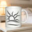 Minimalist Naturist Emblem Design, Non-Slip Ceramic Cup, Dishwasher Reusable Tea/Coffee/Milk/Water Cup.