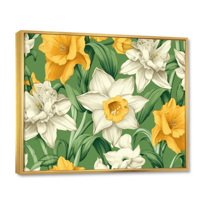 «Yellow White Natures Impression Daffodil I» sur toile