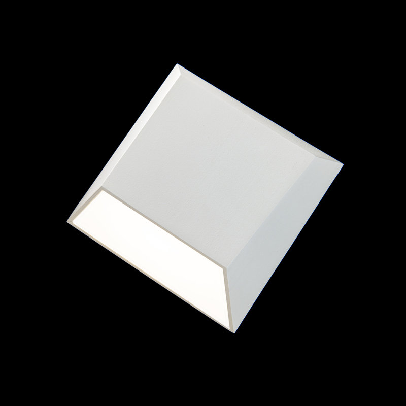 1 - Light LED Outdoor Armed Sconce, White, 3000K