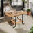 47.2" Convertible Drop-Leaf Expandable Coffee Table with Curved Metal Locking Caster Base in  Fir Core Wood |  Double-Tier Storage Rolling Center Table for Small Apartment & Living Room-1255823635