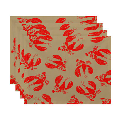 Lobsterfest Polyester Nautical Rectangle Placemat