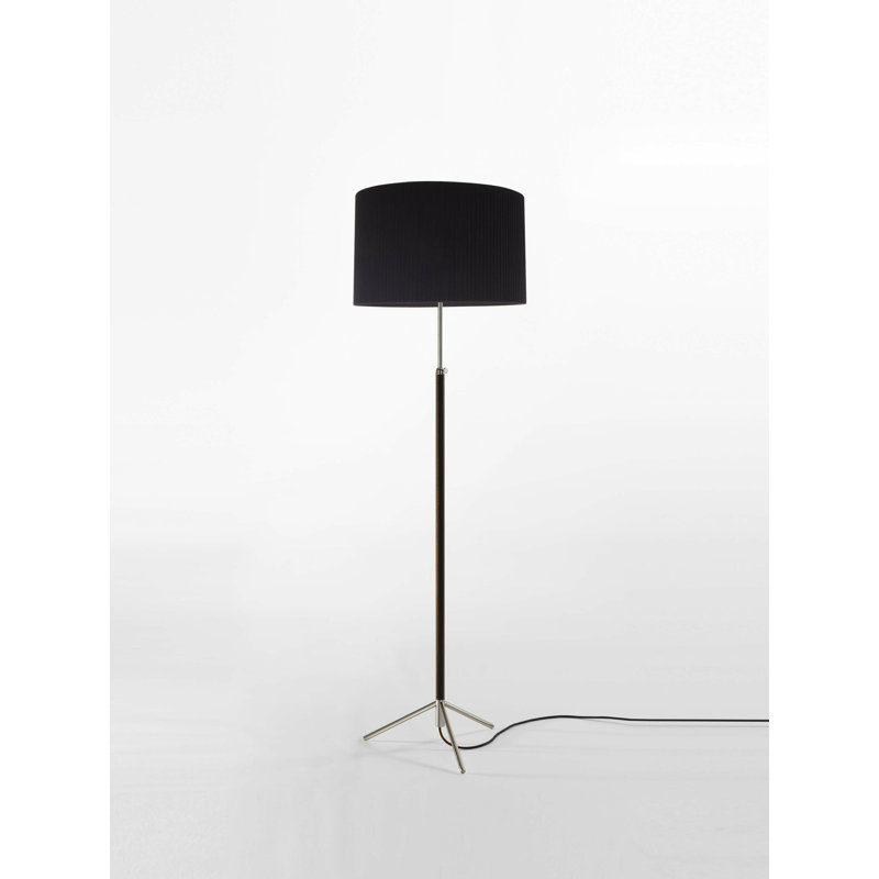  Pie de Salon Floor Lamp, Black, Chrome