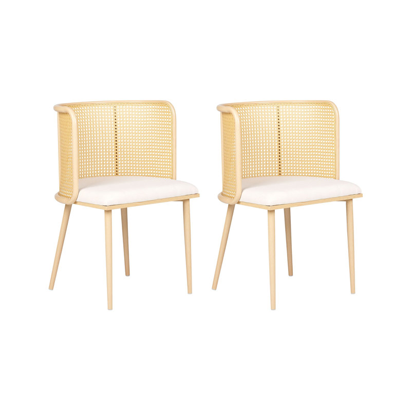 Alnora 45 cm H Linen Spindle Back Side Chair, Beige