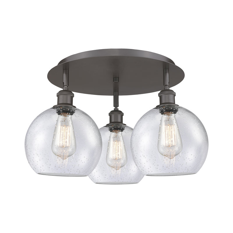 Ellington Glass Flush Mount, Seedy, Oil Rubbed Bronze
