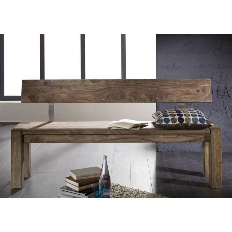 Nature Solid Wood Bench, 76cm H x 180cm W 35cm D