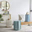 Tabouret avec design Capiz, bleu multi