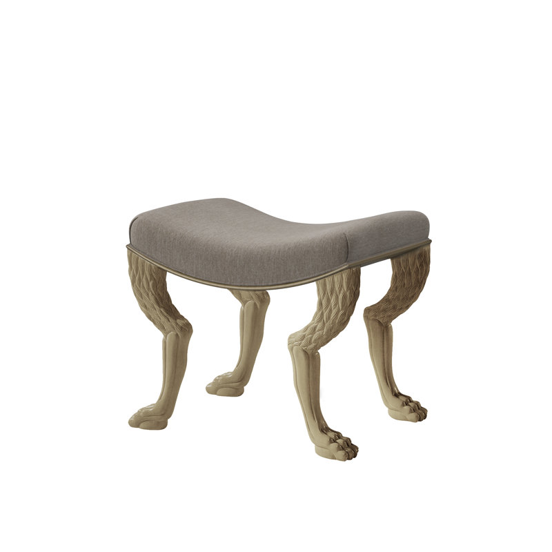 Nob Solid Wood Accent Stool, Dune, Neutral 1142-01