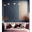 Lampe de salon 1pc de style moderne classique et luxueuse à têtes multiples et demi-lune
