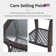 Bonia Wicker Rattan Side Table With Built-In Glass