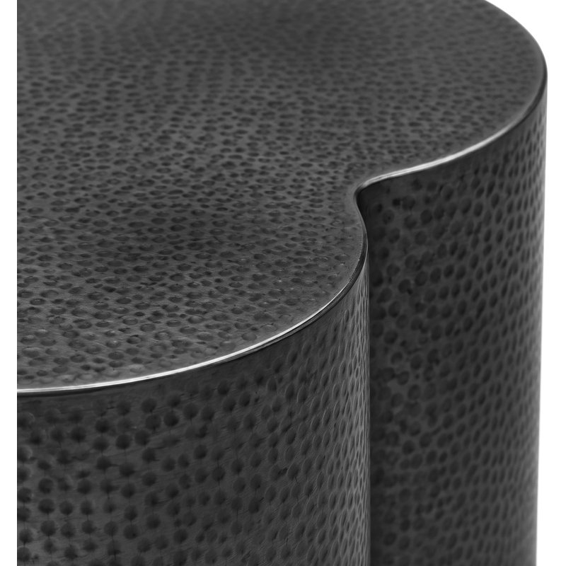 Table basse Lotus en fer noir, Noir