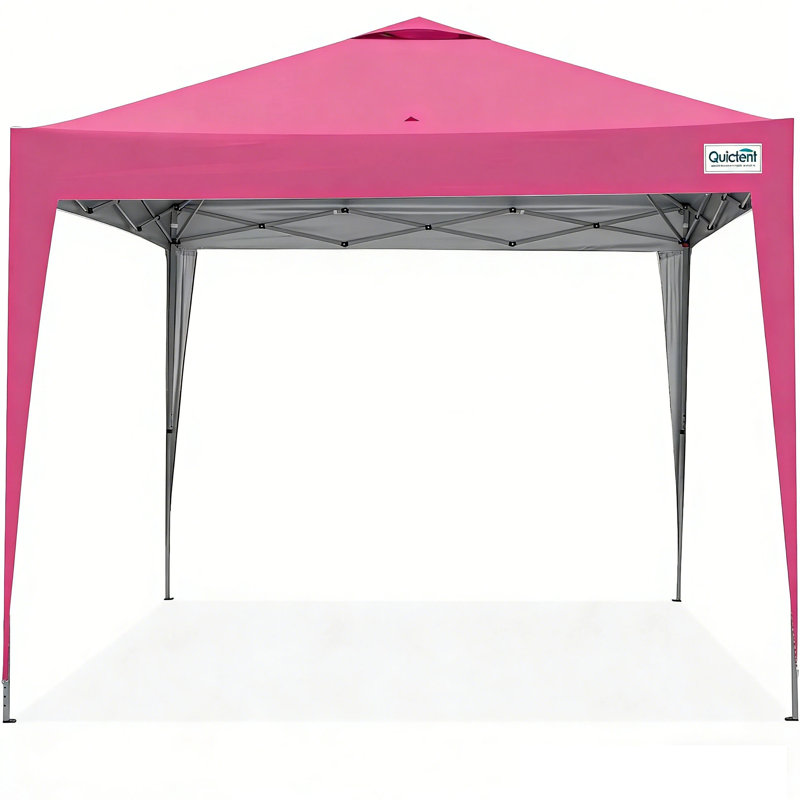 Tente à auvent 10 x 10 po Quictent - Installation instantanée pour 1 personne, portable et compacte, imperméable et résistante aux rayons UV, idéale pour le camping, la plage, les fêtes et les événements extérieurs