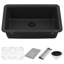 18.5'' L Dual Mount Single Bowl Granite Kitchen Sink