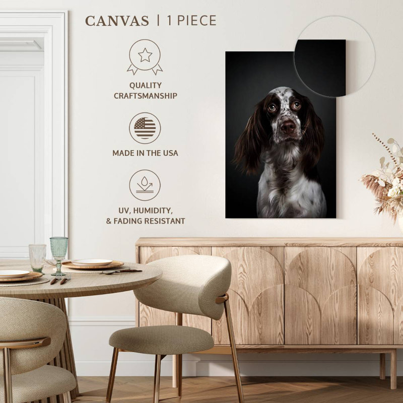 Adorable English Setter, 12" H x 8" W