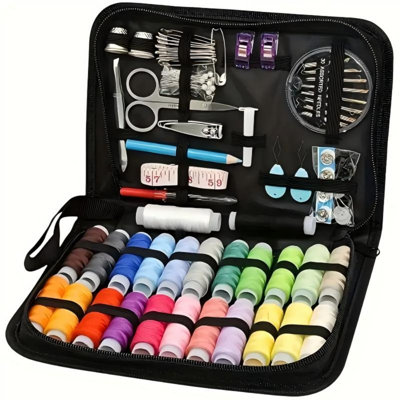 All - In - One Sewing Kit With Durable Case - Perfect For Home, Travel, And Emergency Repairs