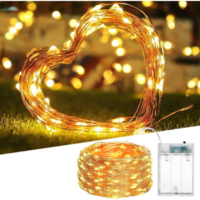 LED Battery Operated String Lights, 2 Pack