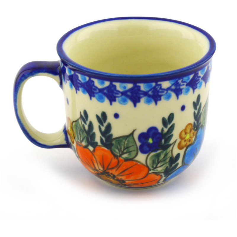 Handmade Stoneware Coffee Mug, 10 oz., Spring Country Trip
