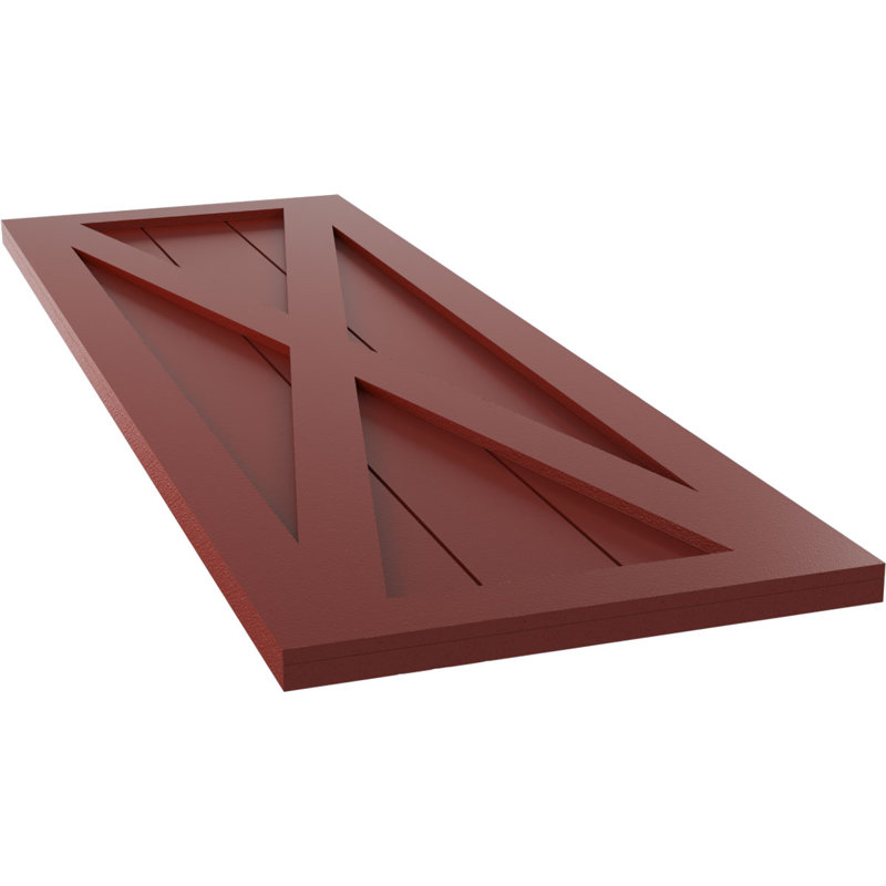 Volets à fixation fixe en PVC True Fit, 15", 37", Poivre rouge