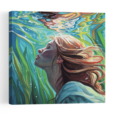 Siren Breath Abstract Contemporary Wall Art Print 1 Piece Wrapped Canvas Wall Art