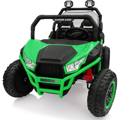 24v 2 Seater Xxxl Ride On Car For Kids,kids Electric Car With Rc,metal Frame,four-wheel Suspension,20 Inch Wide Seat, Music, 3 Speeds