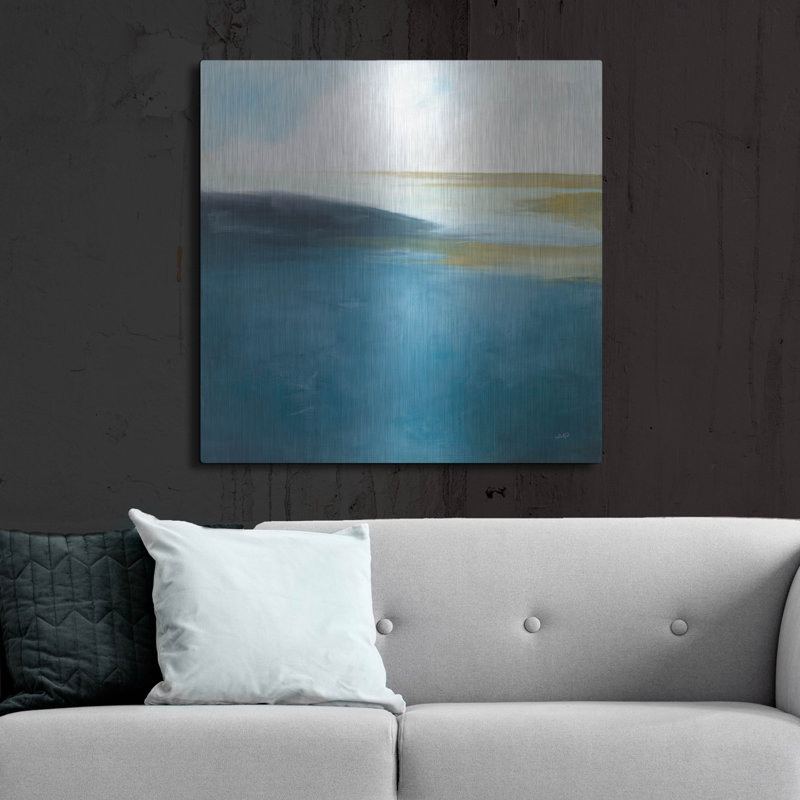 Art mural en métal Latitude Run® «Subtle Sea» par Julia Purinton, H 36 po x l 36 po